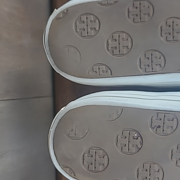 Tory Burch Sneakers Women's sz 6 Green/Cream Floral Slip On Canvas Sneaker - Picture 9 of 12